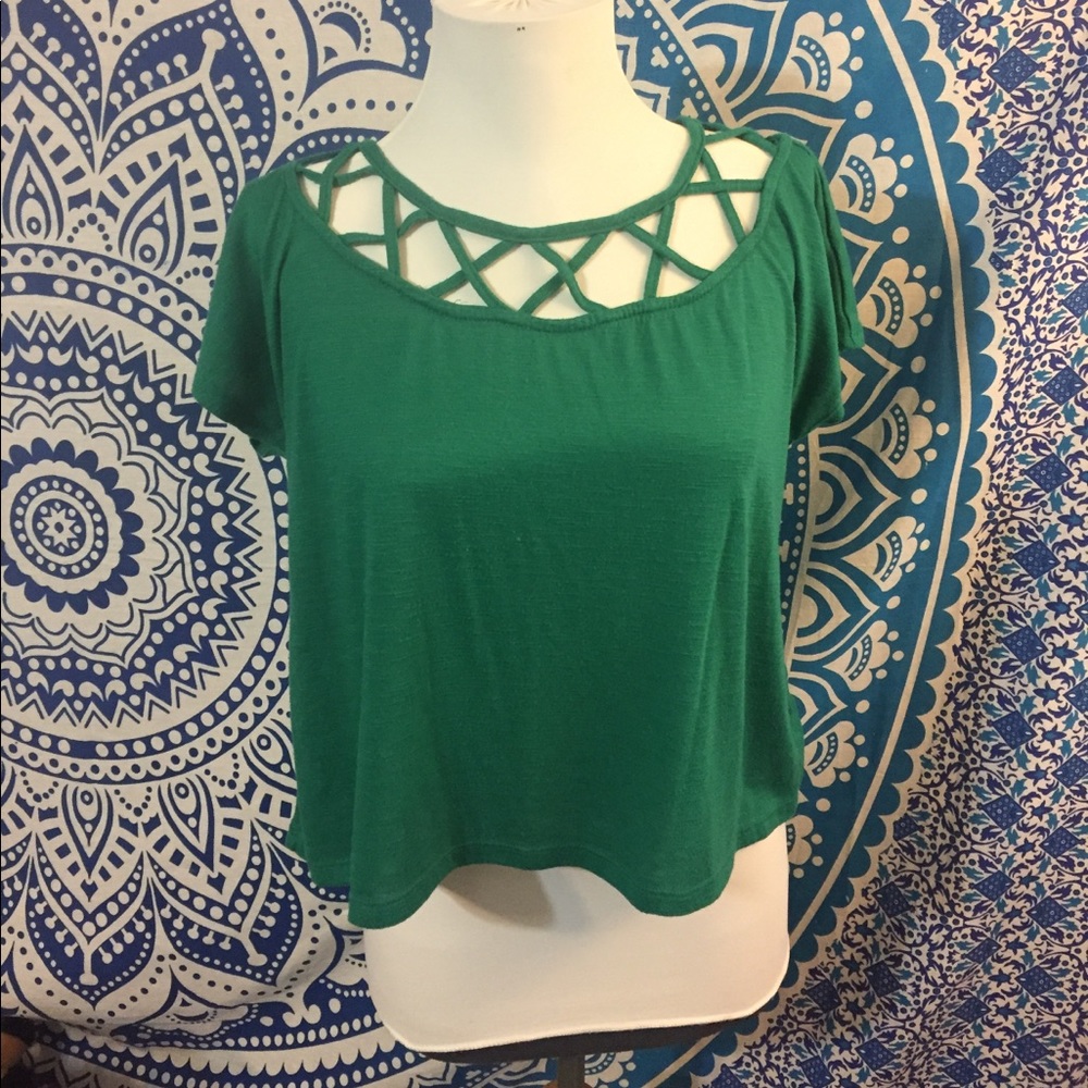 Green Crop Top