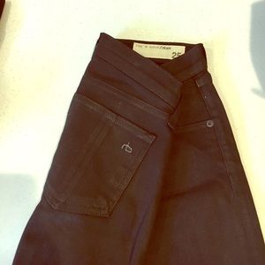 Rag and bone coated black jeans