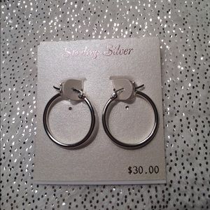 Sterling silver hoop earrings NWT