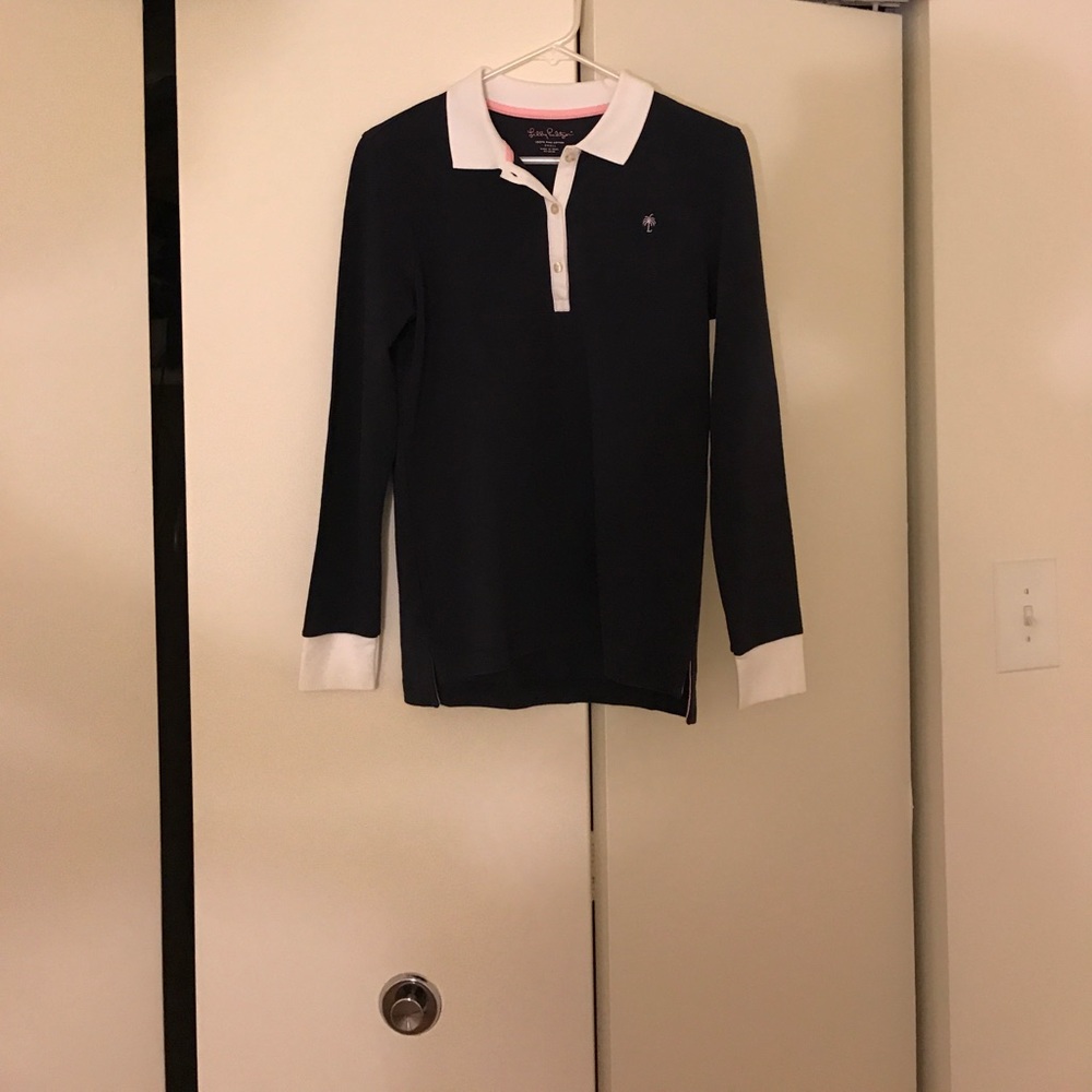 New Lilly Pulitzer long sleeve polo Small