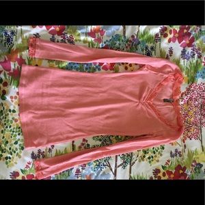 Freepeople Coral sweater with lace detail