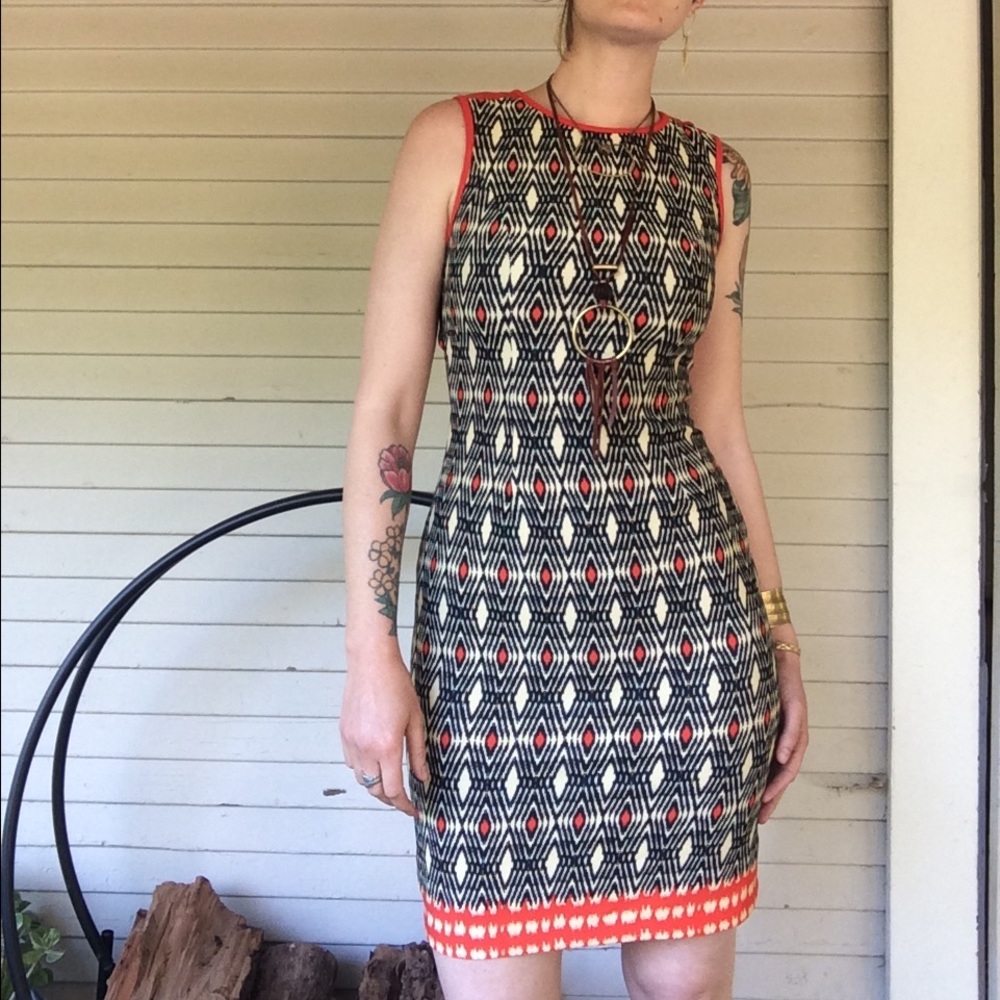 Tribal print pencil dress