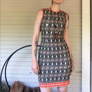 Tribal print pencil dress