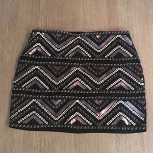 Geometric Print Mini Skirt