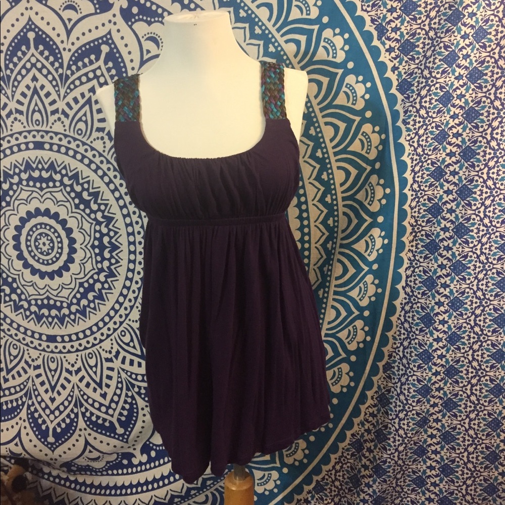 Purple Top braided straps