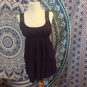 Purple Top braided straps