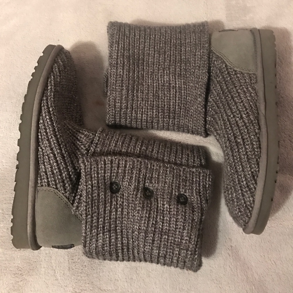 Grey UGG Classic Cardy Boots