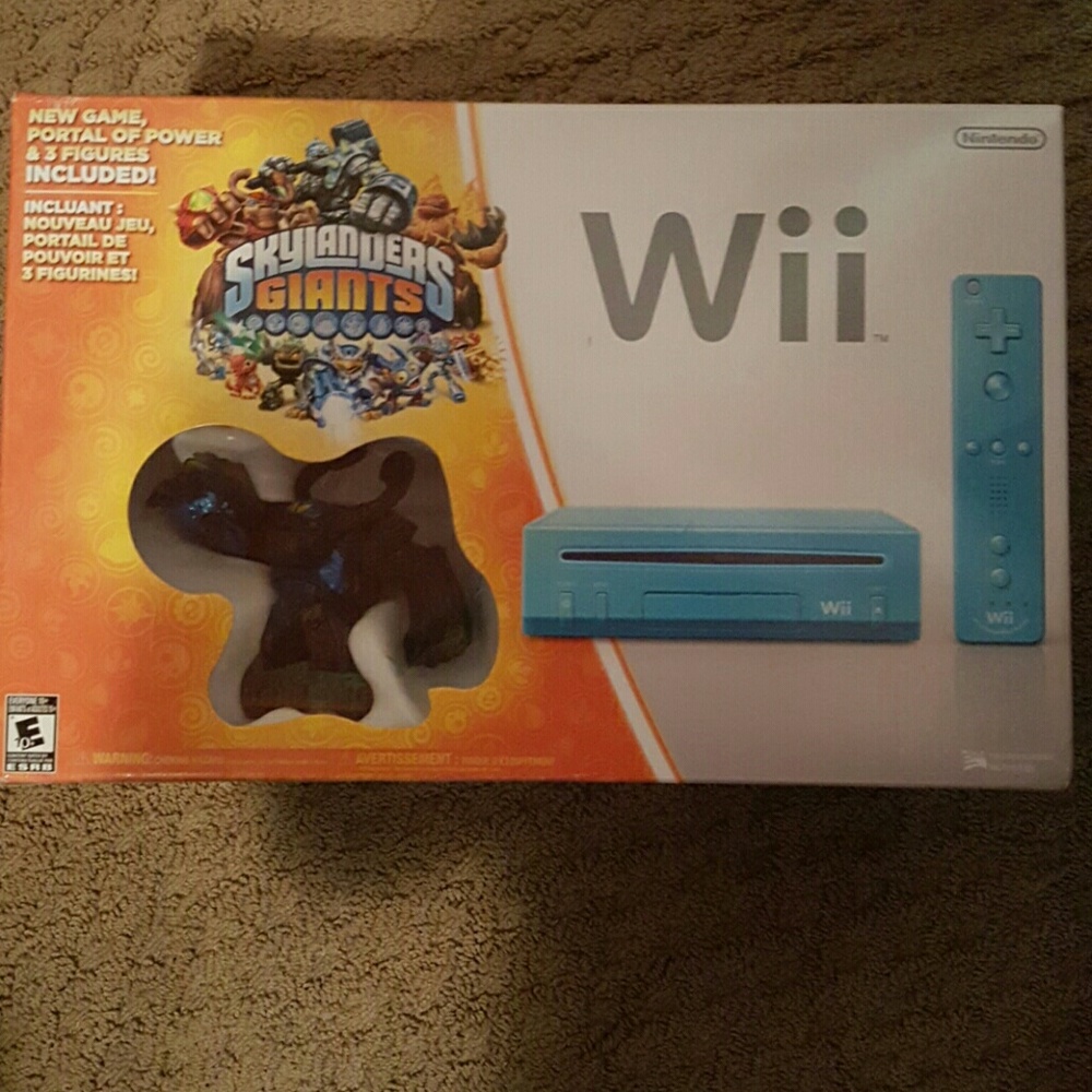 Nintendo Wii Bundle Console Blue Skylanders Giants