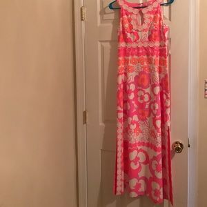 Lilly Pulitzer Pink and Orange Maxi Dress
