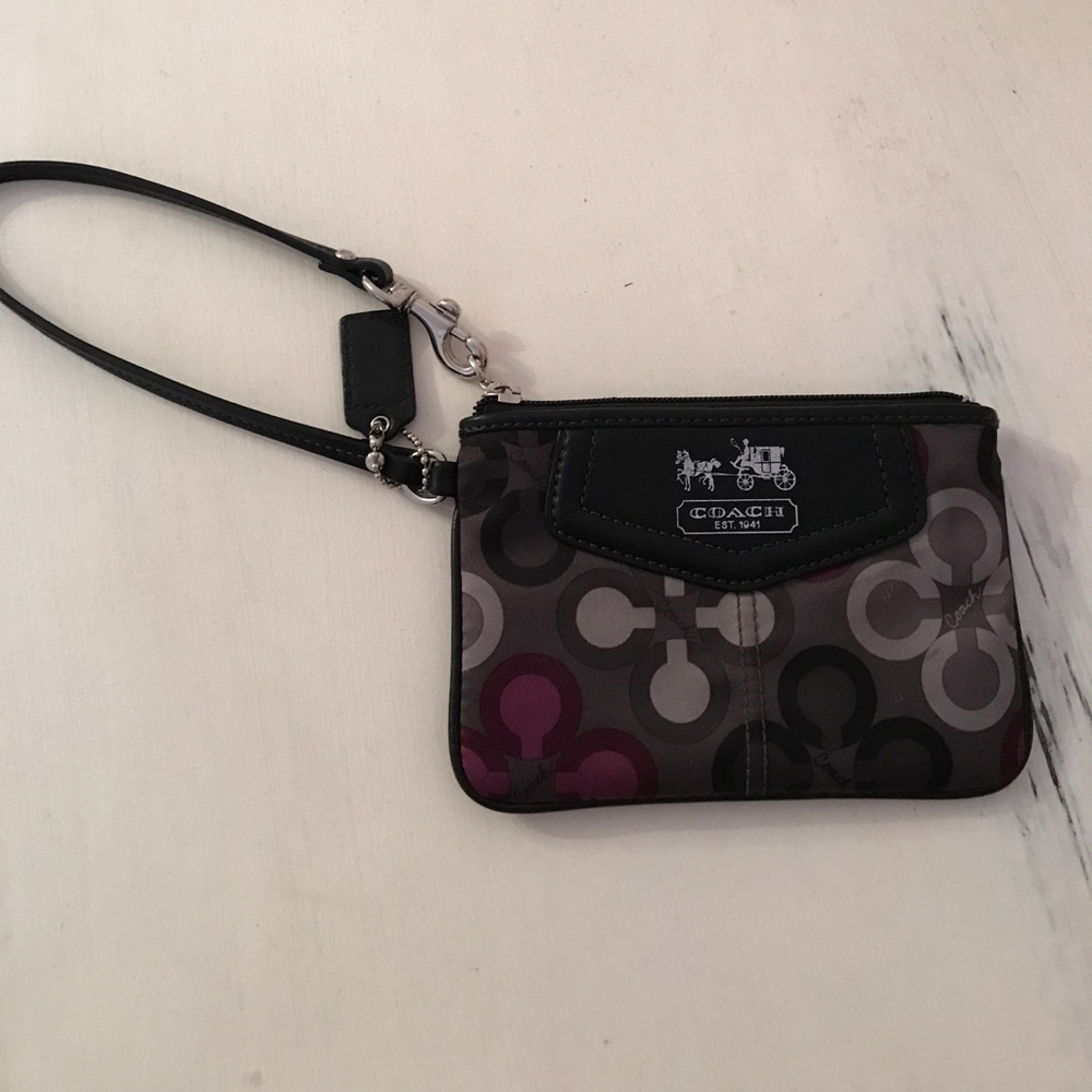 Authentic Black Coach Wristlet