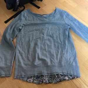 PRICE DROP Patterned backed crew neck sweatshirt