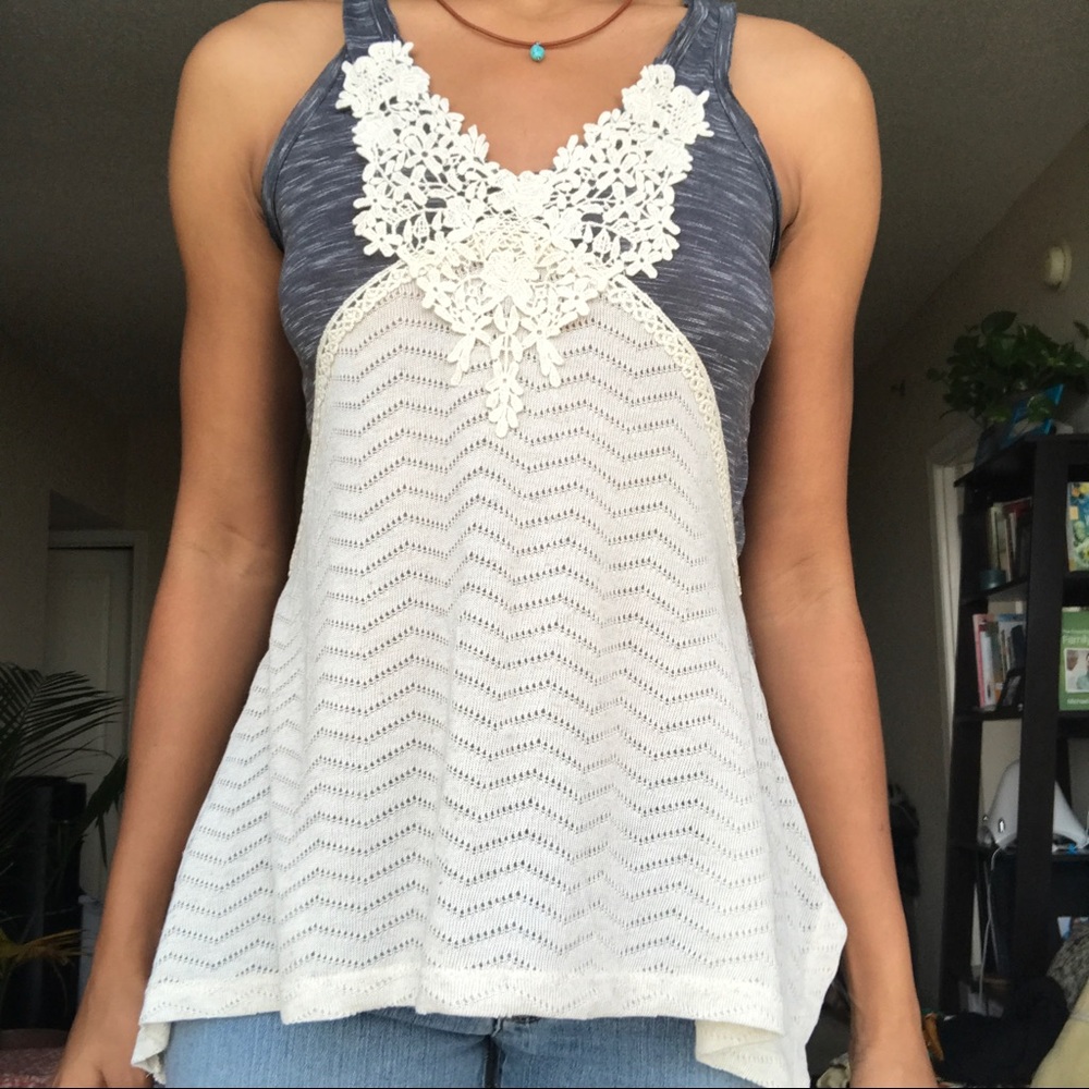 Boho Tank with Crochet Detail