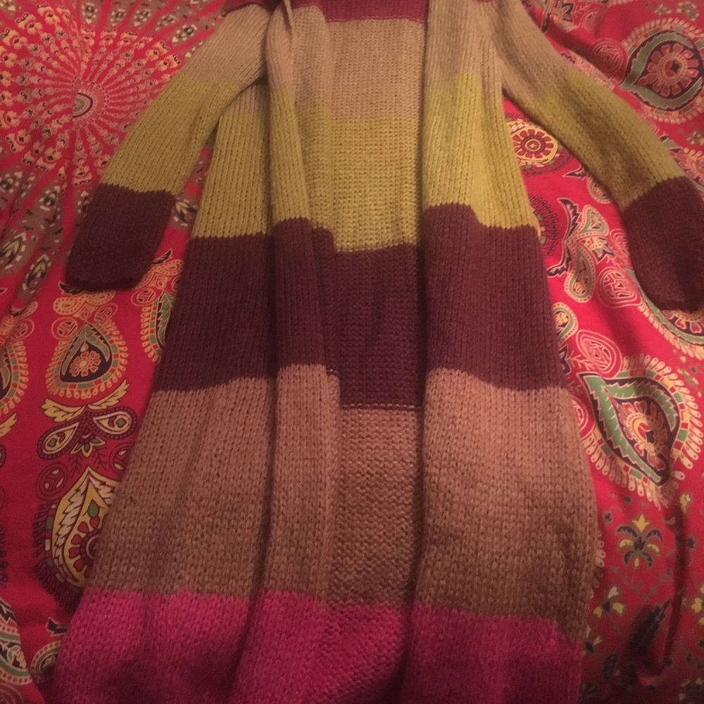 Free People Long open cardigan