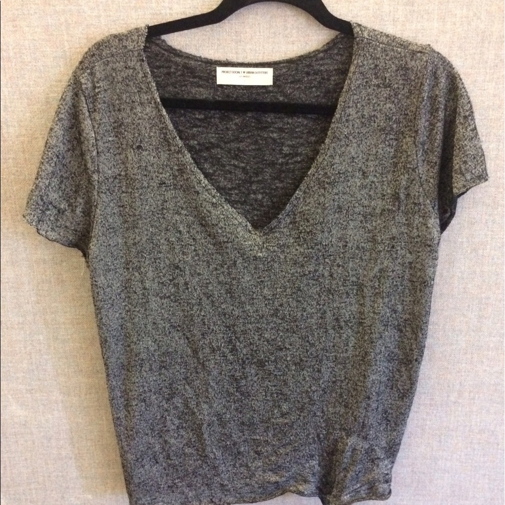 Grey and black urban outfitters loose t-shirt