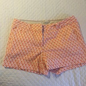 Lands' End preppy orange sailboat chino shorts