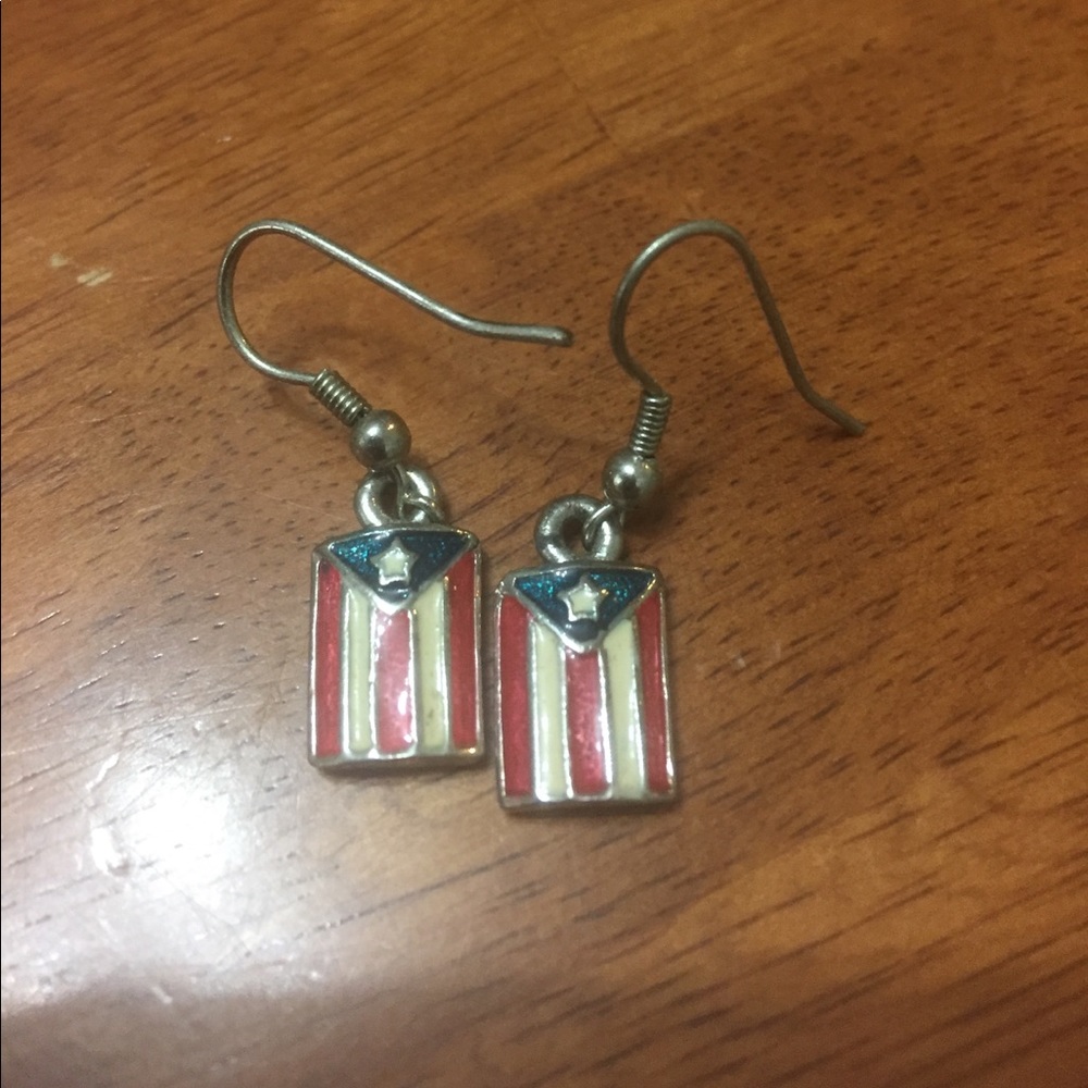 Puerto Rican flag earrings