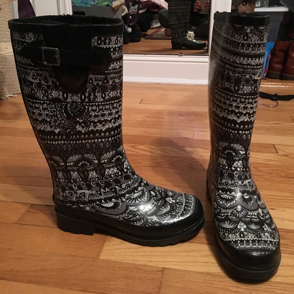 Print Rain Boots