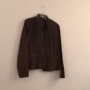 Ruff Hewn brown leather jacket size xl