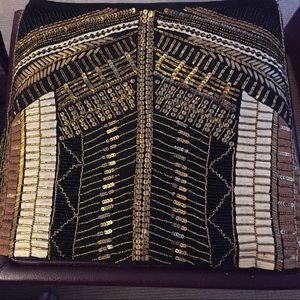 Club Monaco Gold Sequin Black Skirt!