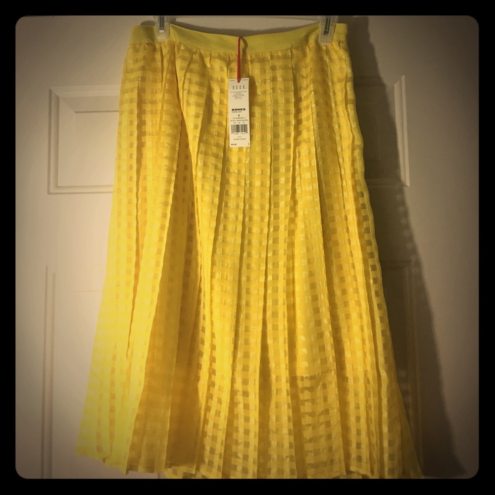 Elle Yellow Checkered Skirt!