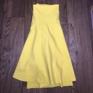 Lane Bryant yellow flare skirt