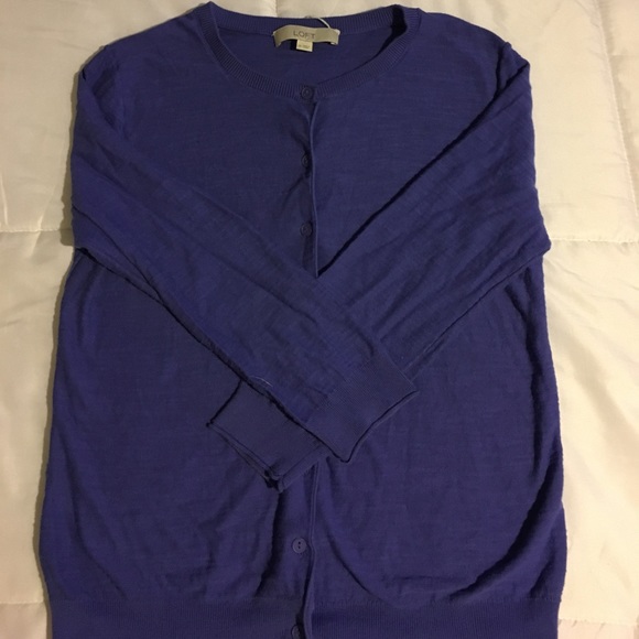Loft sz Medium purple sweater. Good shape - Picture 3 of 3