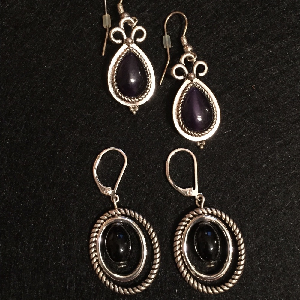 Black onyx earrings