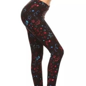 🇺🇸Buttery Soft*4th of July "Fireworks" Leggings!