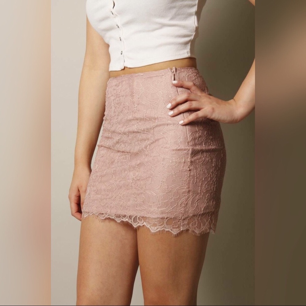 Pink Lace Skirt