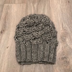 Gray knit beanie