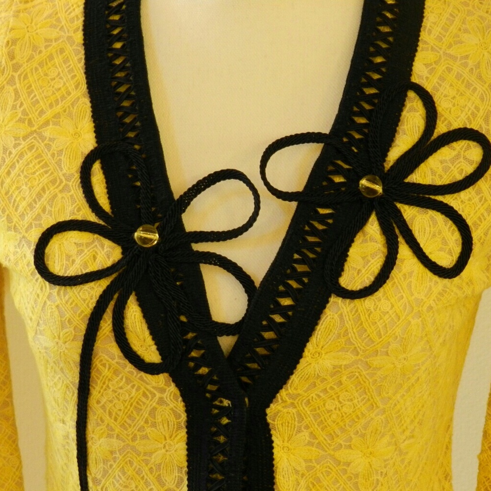 Anthropologie Midnight Daisy cardigan - Picture 4 of 6