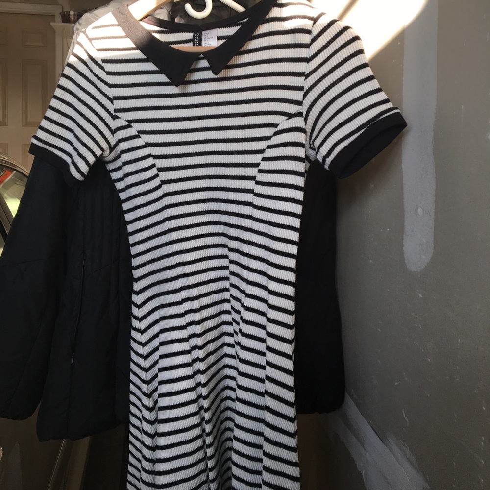 Black and White Striped Dress