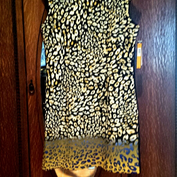 ILE ANIMAL PRINT DRESS W/BORDER SZ 14 - Picture 2 of 7