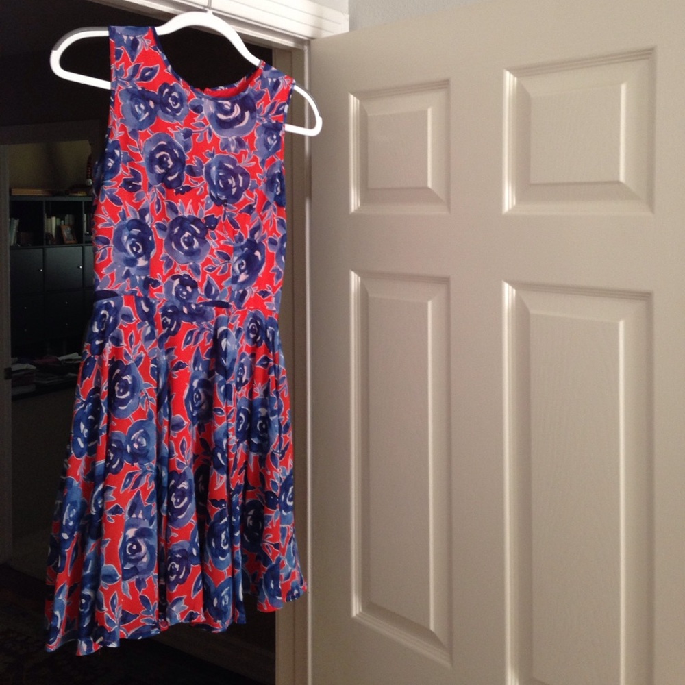 Vibrant floral pattern dress