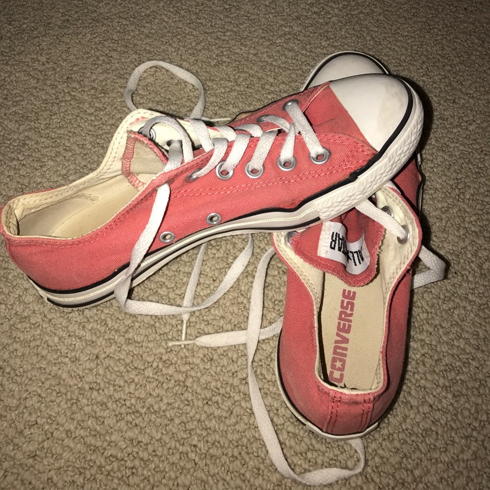 Coral converse tennis shoes!