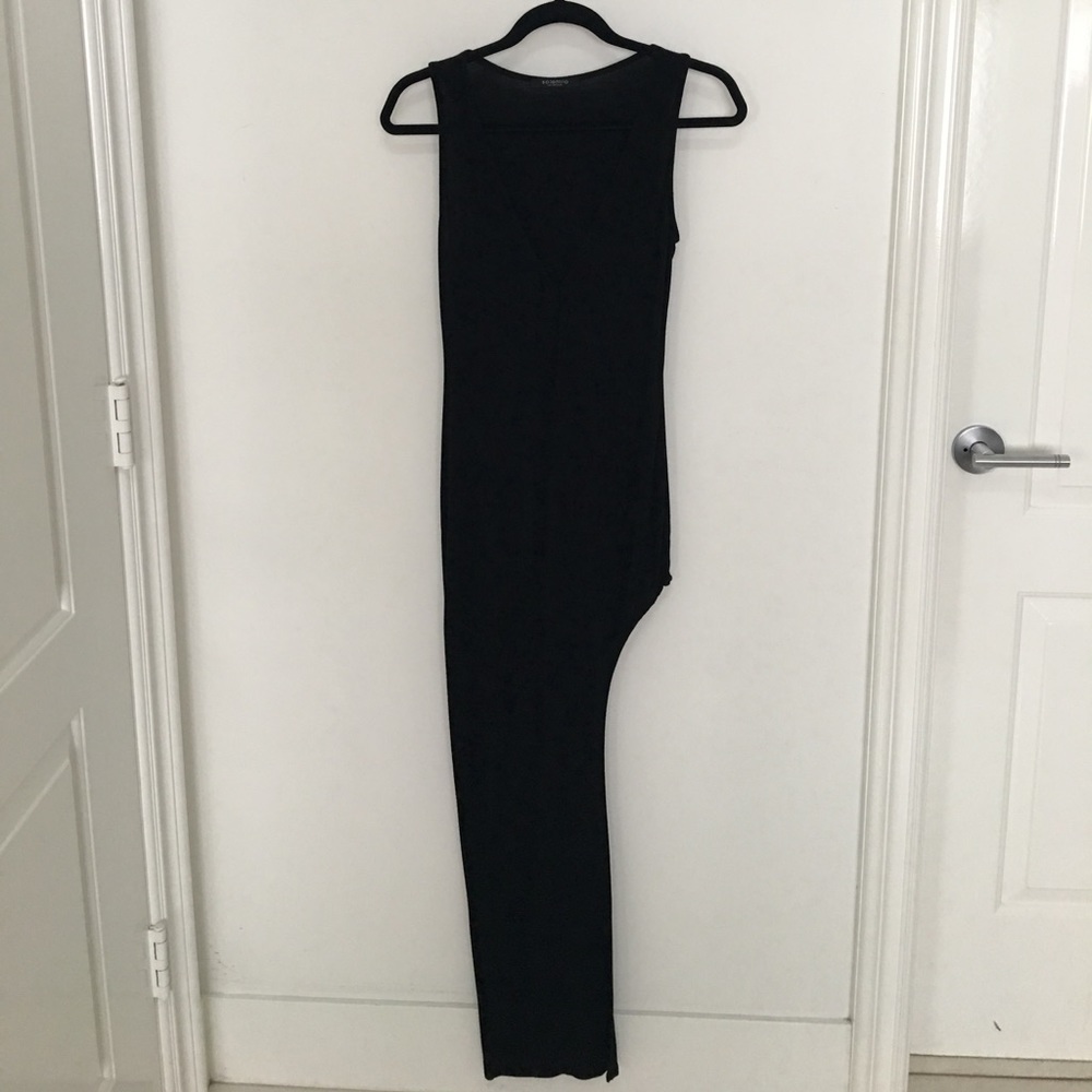 Nasty Gal High slit plunge neckline dress