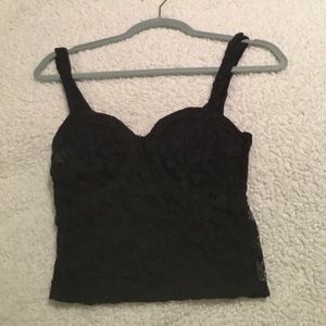 Small black crop top