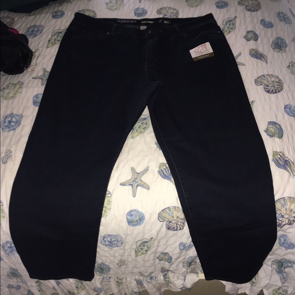 Dark blue jeans