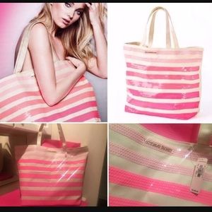Summer spring Sequin stripe tote