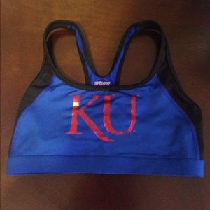 VS Pink KU Sports Bra - Blue