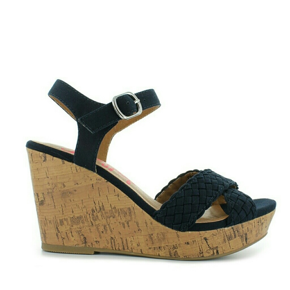 Wedge dress shoes navy blue