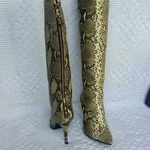 Stuart Weitzman Python Stiletto boots