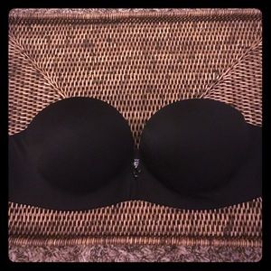 Black strapless Victoria's Secret push-up bra