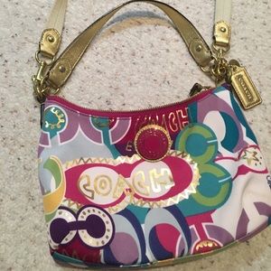 Small colorful COACH purse