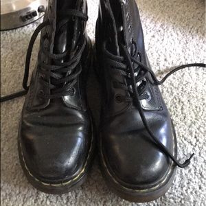 Black Leather Doc Marten Boots