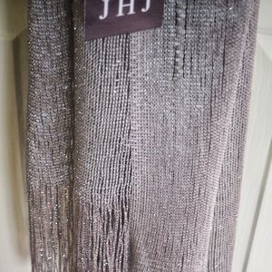 Silver tone scarf NWT