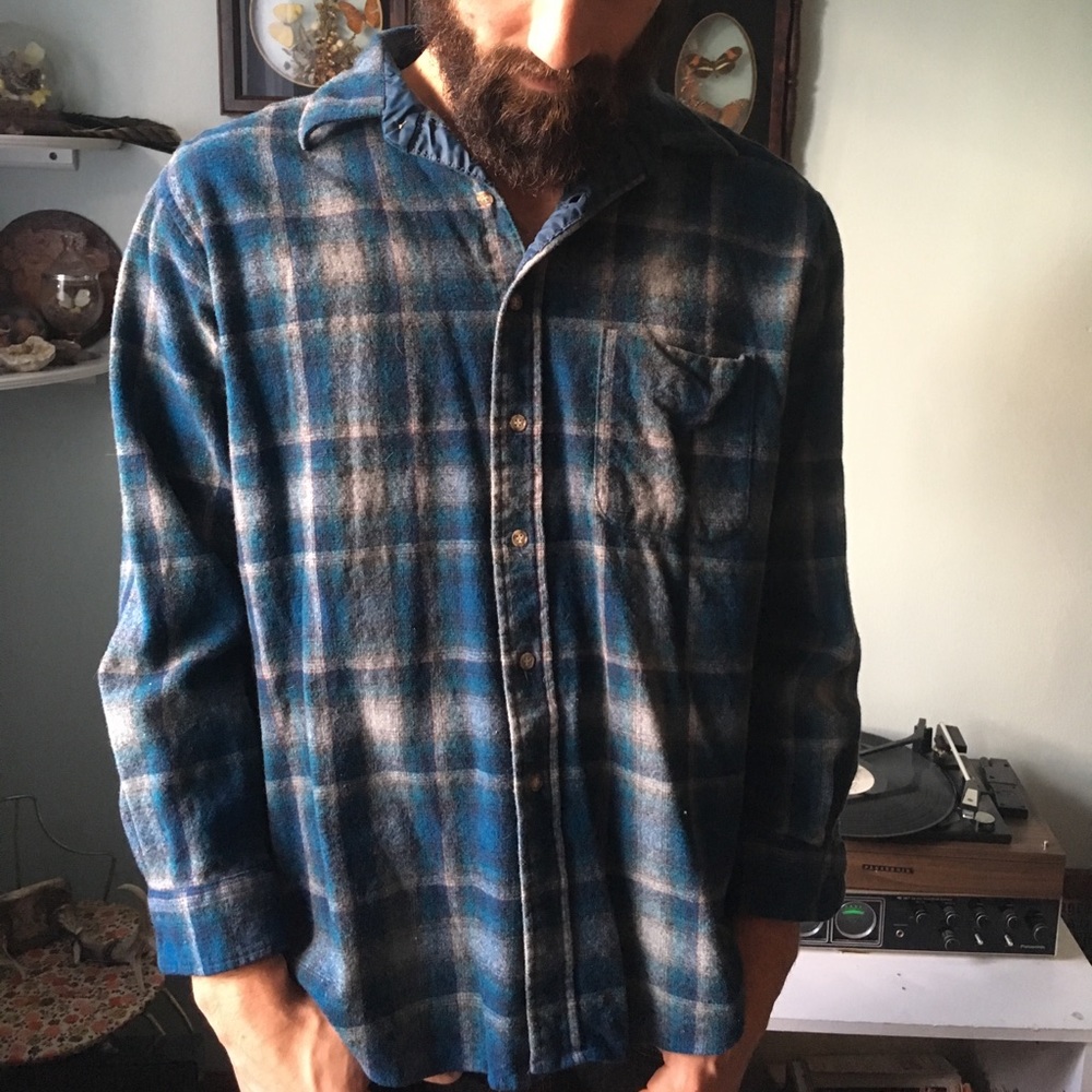 🎣 VINTAGE 70s mens Pendleton flannel