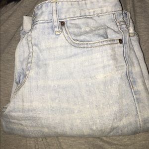 Light color distressed jeans