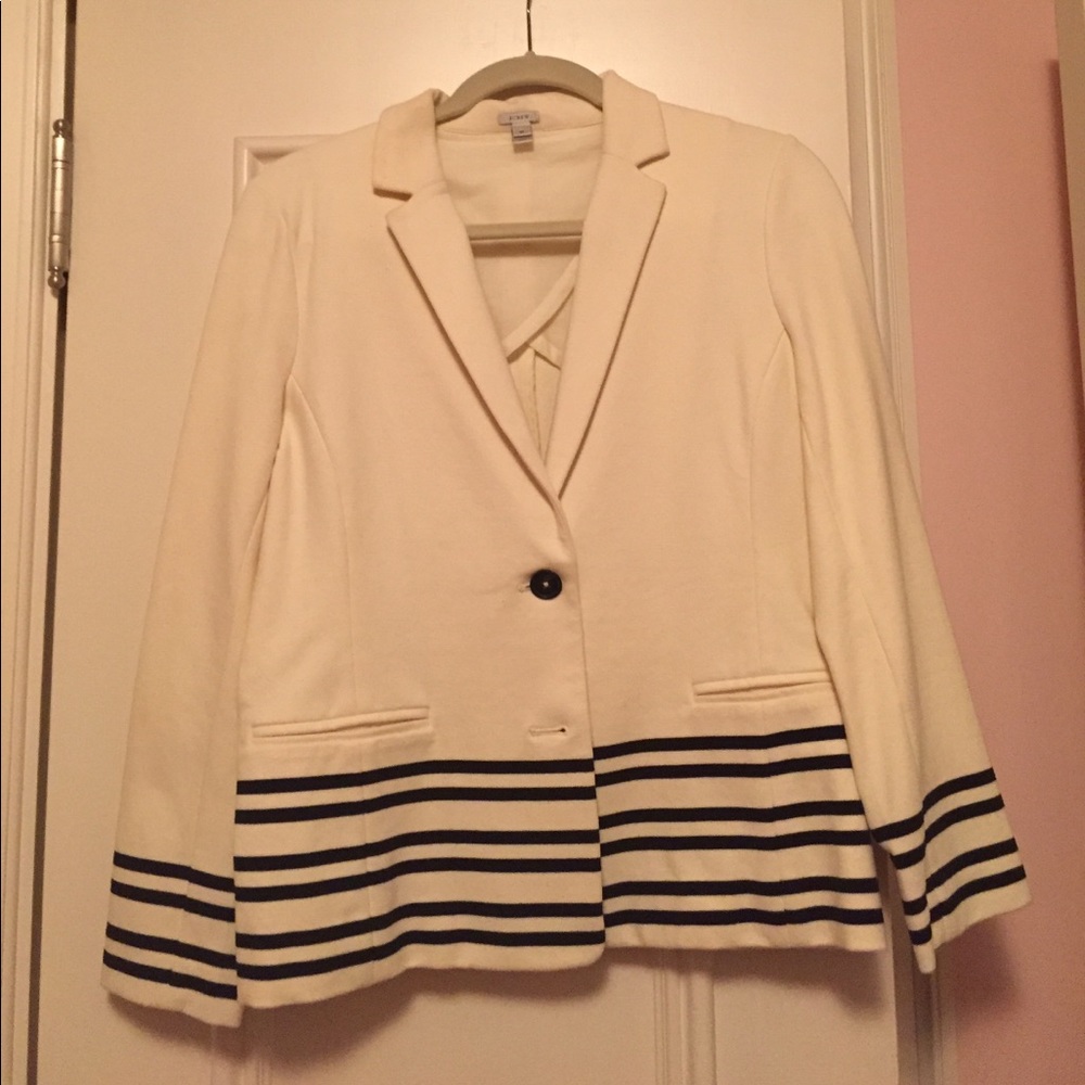 J Crew striped blazer