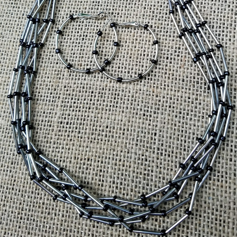 Necklace and earrings